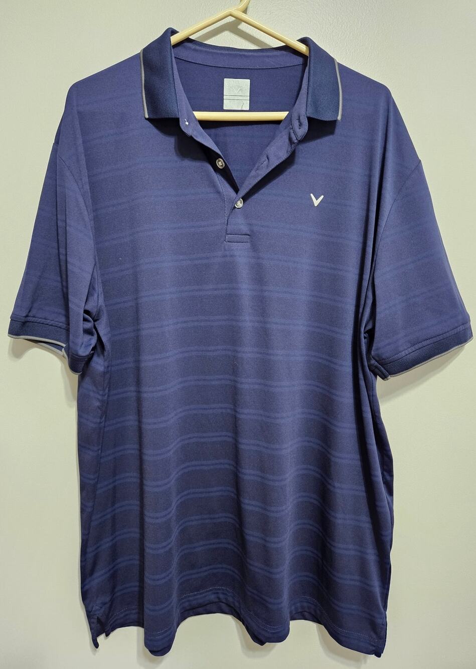 Callaway Men's Polo Golf Short Sleeve Shirt Opti-Dry Navy Size XL